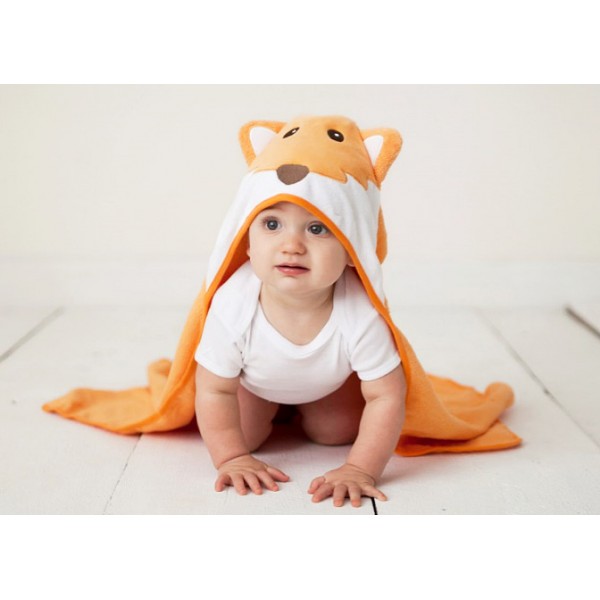 Πετσέτα μωρού με κουκούλα "αλεπουδάκι"